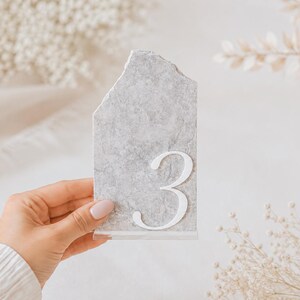 Stone Marble 3x5 Table Numbers | Wedding Table Numbers | Natural Stone ...