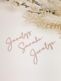 Acrylic 3D Name Decal | Acrylic Lettering | Bridesmaid Gift Box Name Decal | Gold Mirror Cut Out Acrylic Names | Bridesmaid Proposal Name product logo