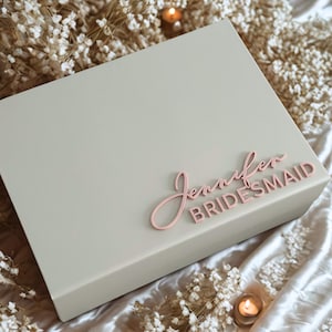 Personalisierte magnetische Geschenkbox | Vorschlag Box | Brautjungfer Hochzeit Party Dankeschön Geschenk | Geschenkbox für Sie | Blumen-Mädchen-Ring-Träger Geschenk