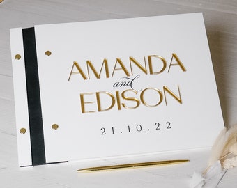 Acrylic Wedding Guestbook | Please Sign Our Guestbook | 3D Acrylic Guest Book | Personalized Names Guestbook |  Acrylic Wedding Signage