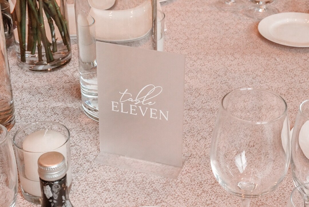 Numbers For Table Setting Acrylic Wedding Table Numbers | 5x7 Frosted Acrylic Table Numbers ...