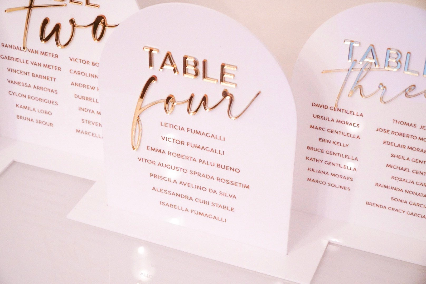 Arched Acrylic Seating Chart