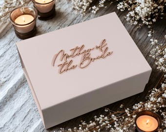 Personalized Mother of the Bride Gift Box | Magnetic Keepsake Wedding Party Box | Custom Box | Bridesmaid Gift | Will You Be My Bridesmaid