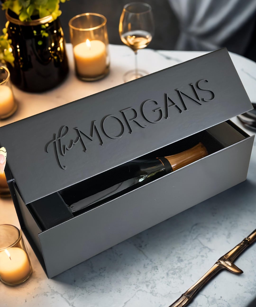 Luxe Personalized Wine Box | Gift for Newlyweds | Realtor Housewarming ...