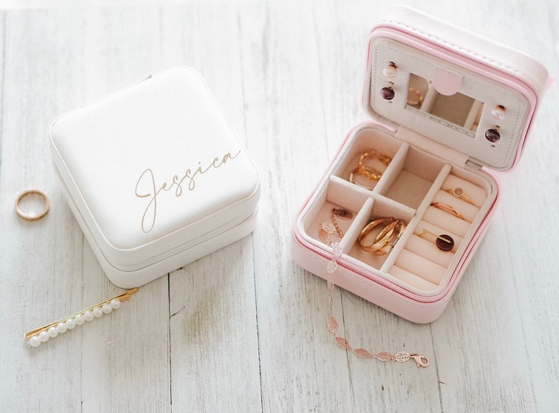 Personalized Travel Jewelry Case Jewelry Box Bridesmaid Etsy UK