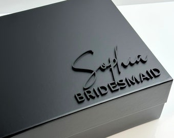 Luxe Personalized Magnetic Gift Box | Keepsake Wedding Party Box | Custom Box | Bridesmaid Gift | Brand Box | Will You Be My Bridesmaid