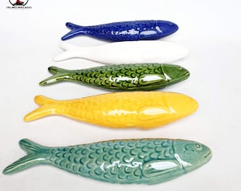 Ceramic sardine - Small set of 5 | Sardinha em cerâmica | Sardine en céramique | Sardinas de cerámica | Keramik-Sardine | Keramische sardine