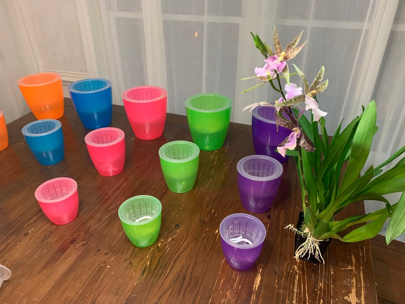 3 Perfect Orchid Pots Self Watering Plant Planters Etsy