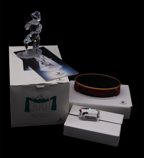 Swarovski Crystal “masquerade” 2001 Harlequin Figurine W