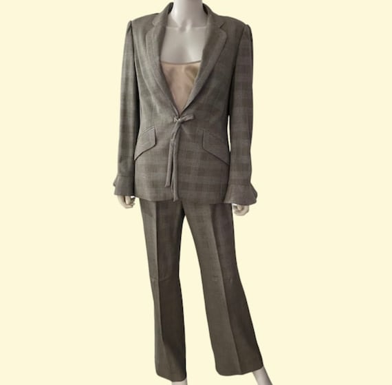 Pre-Owned Escada Women’s Wool Houndstooth Pants Suit - Size 40