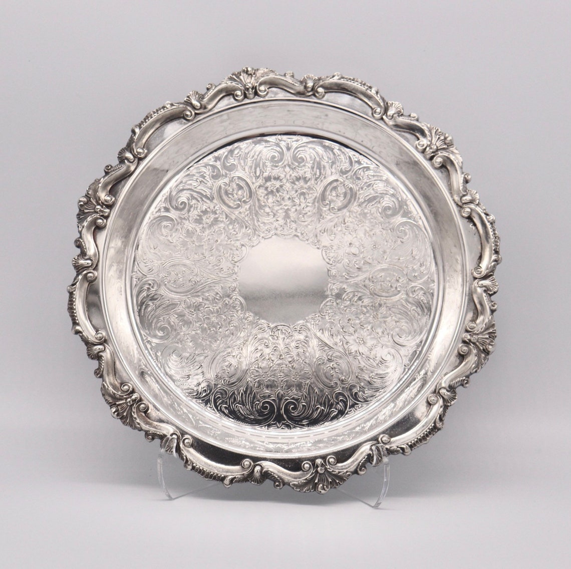 EPCA Bristol Silverplate by Poole 85 Footed Tray Etsy
