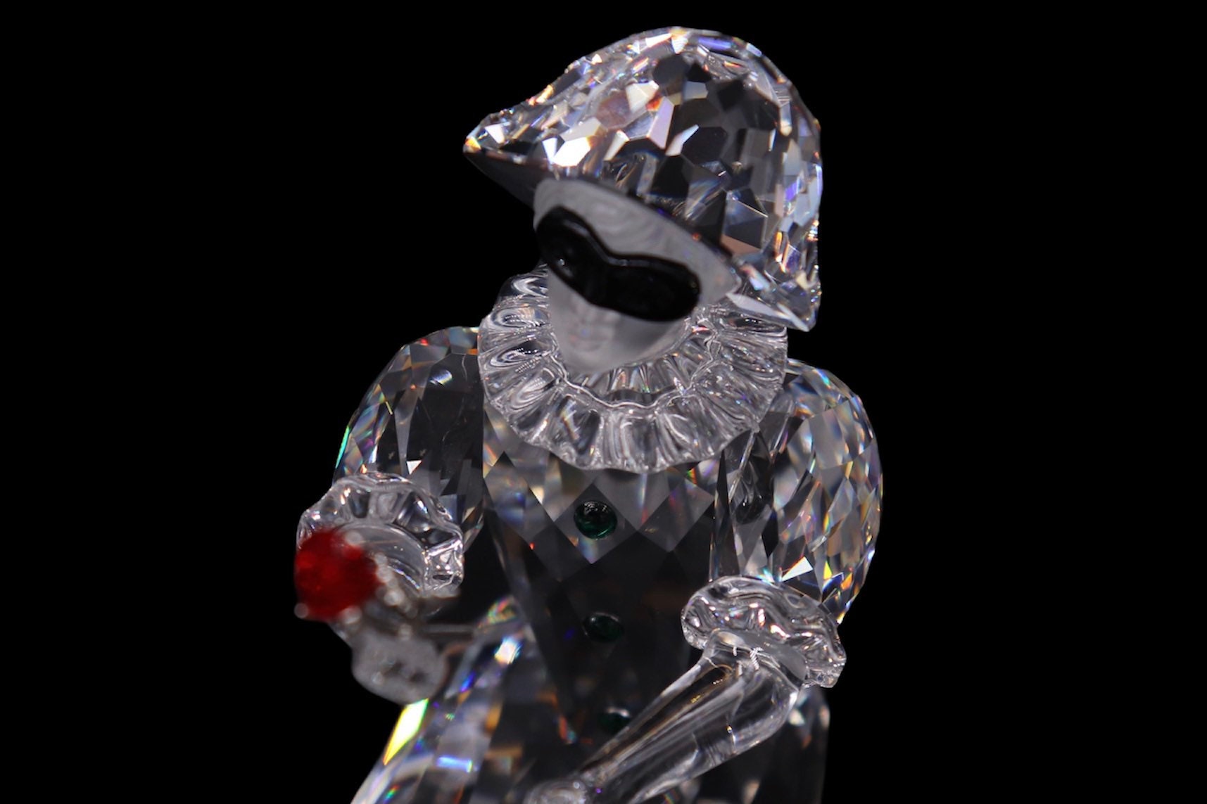 Swarovski Crystal “masquerade” 2001 Harlequin Figurine W