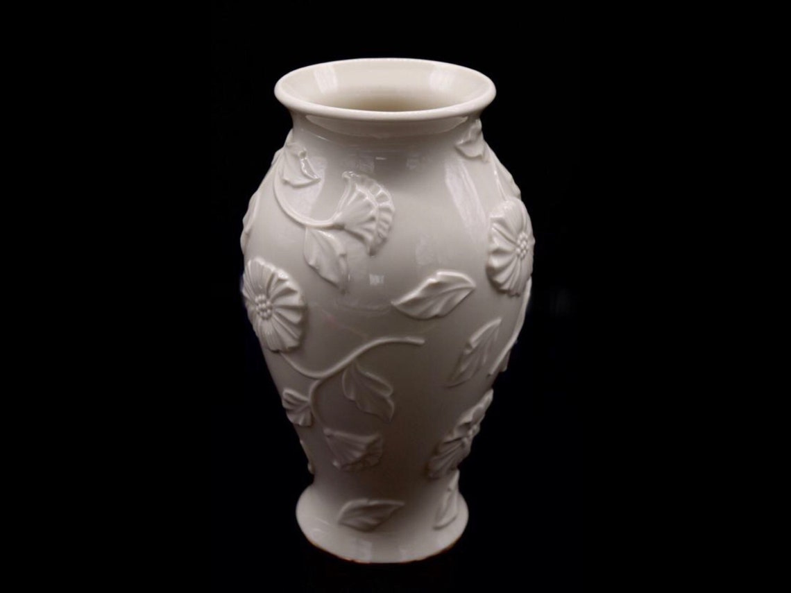 Lenox Embossed Poppies Large Vase With 24K Gold Trim Etsy