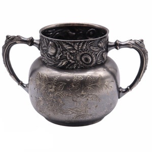 Derby Silver Co. Quadruple Plate Handled “Slop” Pot