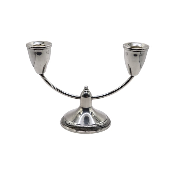 Duchin Creations Sterling Silver Weighted Two Light Candleholder