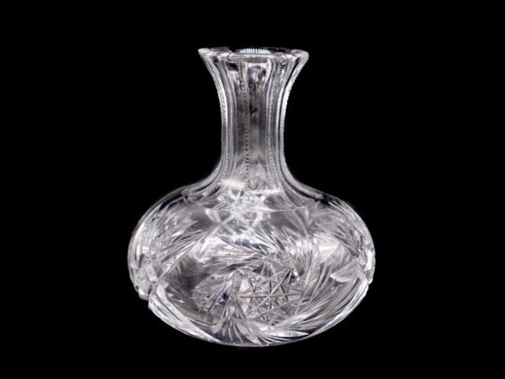 American Brilliant Cut Glass Water Carafe 