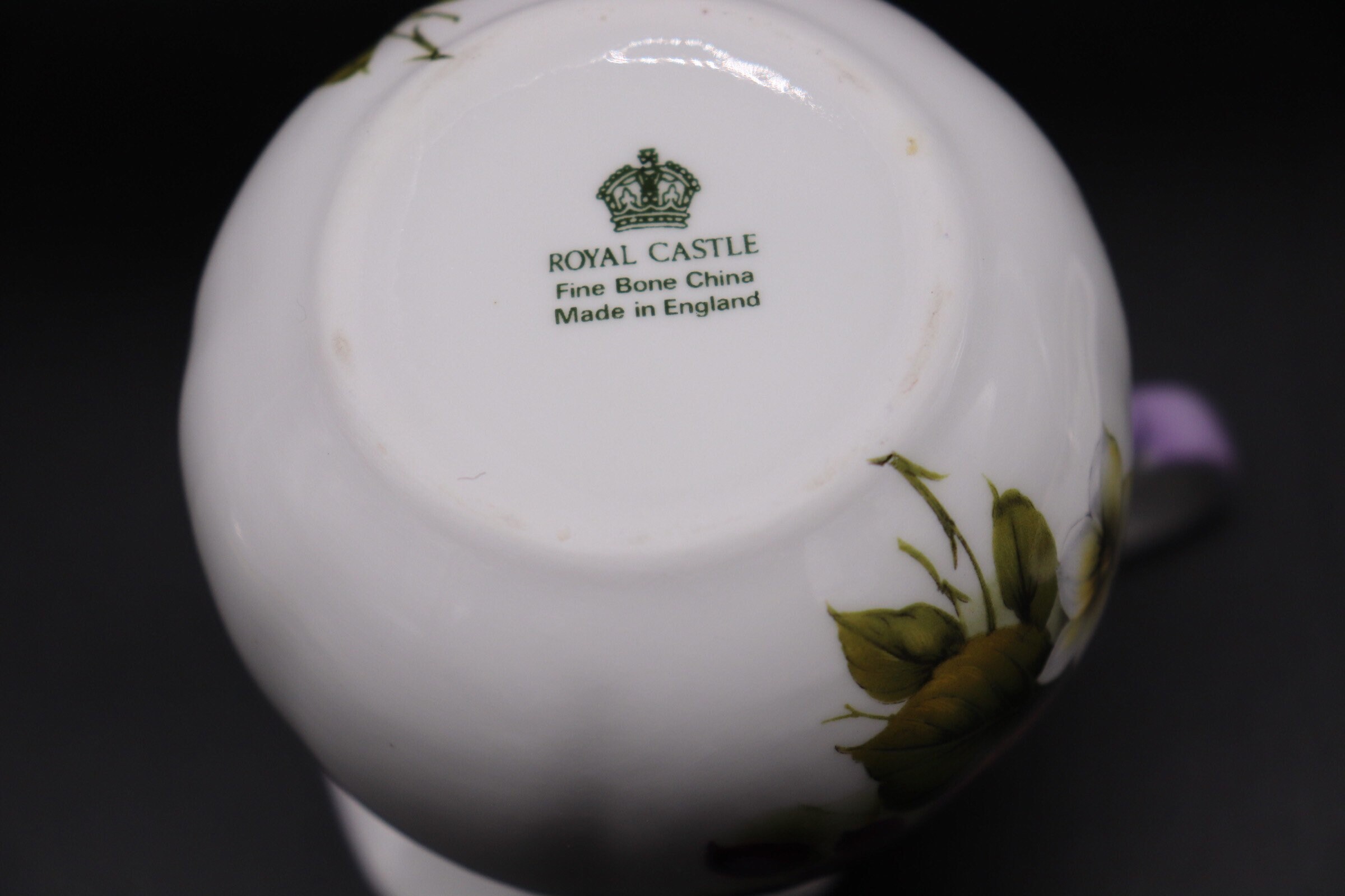 RARE Royal Castle Fine Bone China Floral Pansy Creamer Etsy