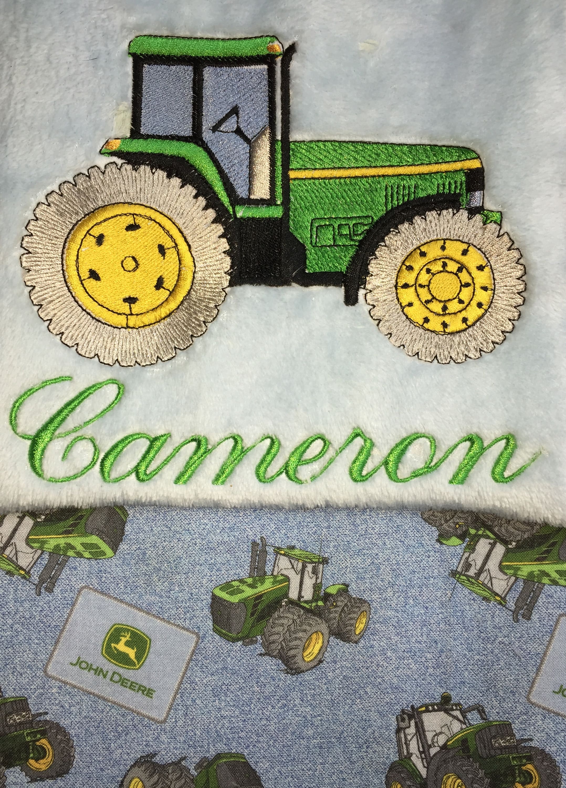 Personalized John Deere Baby Blanket, Embroidered John Deere Blanket Etsy