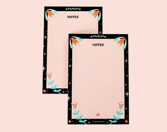 4x6 Pink Floral Notepad