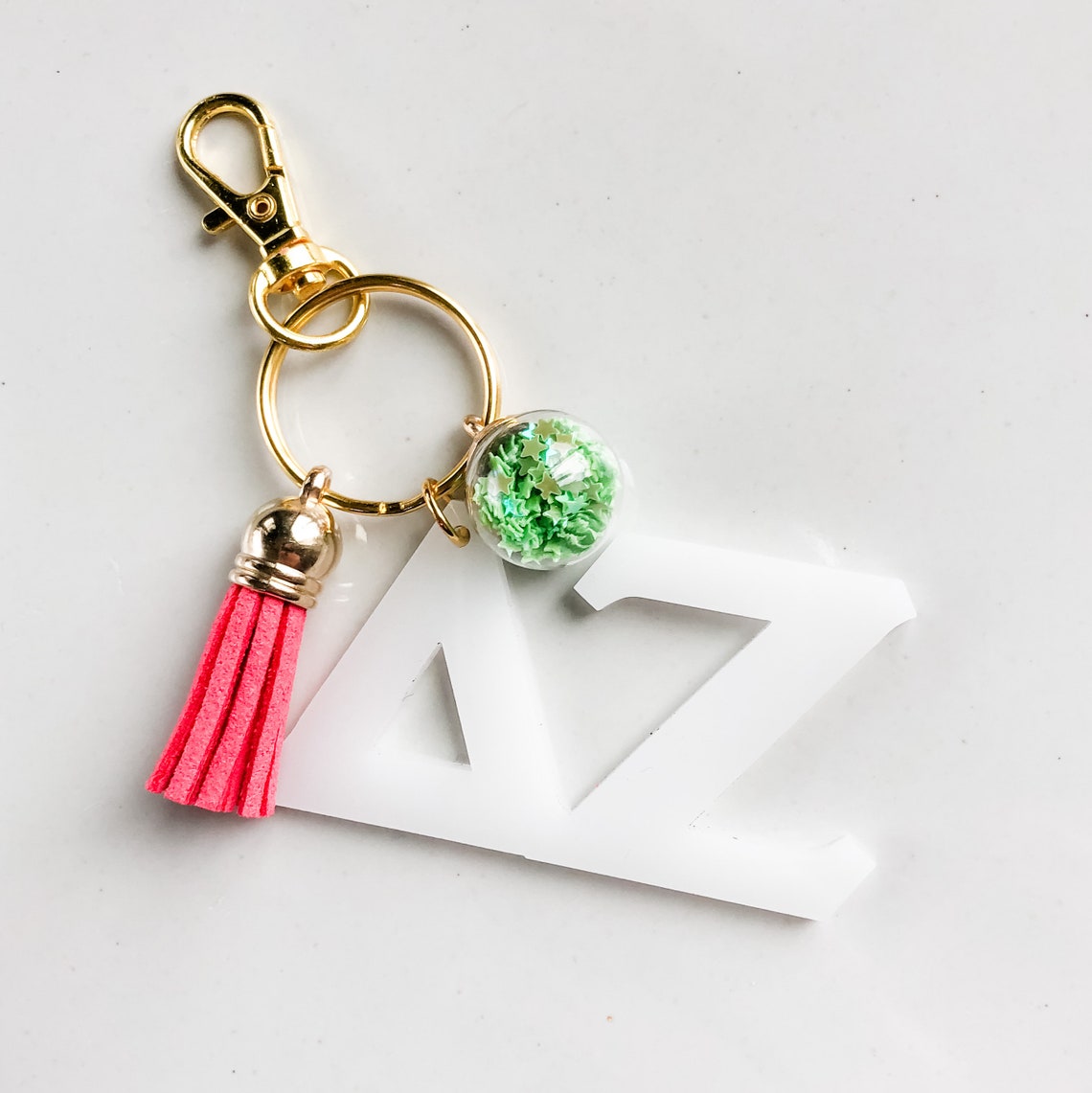 Sorority Tassel Keychain Sorority Keychain Custom Greek Etsy