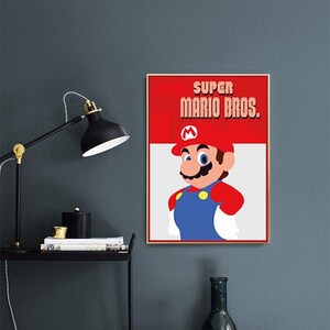 Super Mario Bros Colourful Minimal Print Digital Download