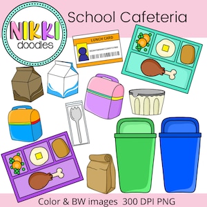 School Cafeteria Lunch Breakfast Clipart Images Food Tray Elementary Teacher Lunch Lady Staff Eat Trash