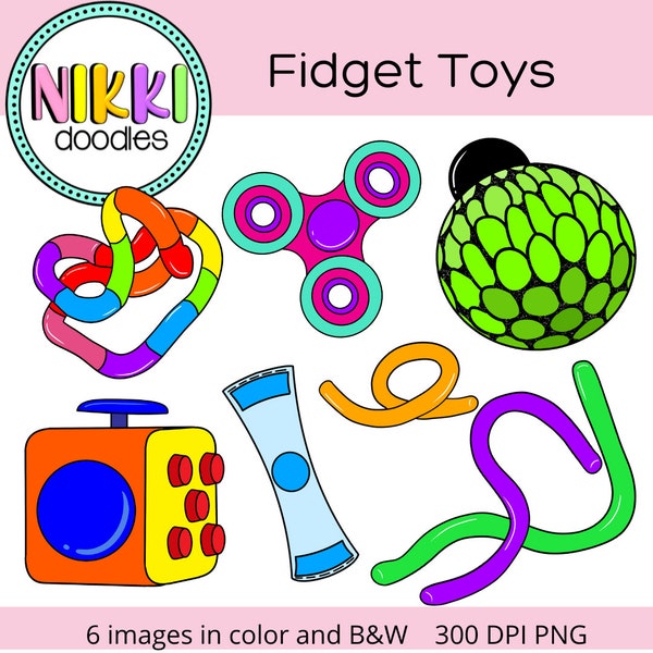 Sensory Fidget Toy Clip Art, Calming Techniques, Stress, Anxiety, School, Classroom