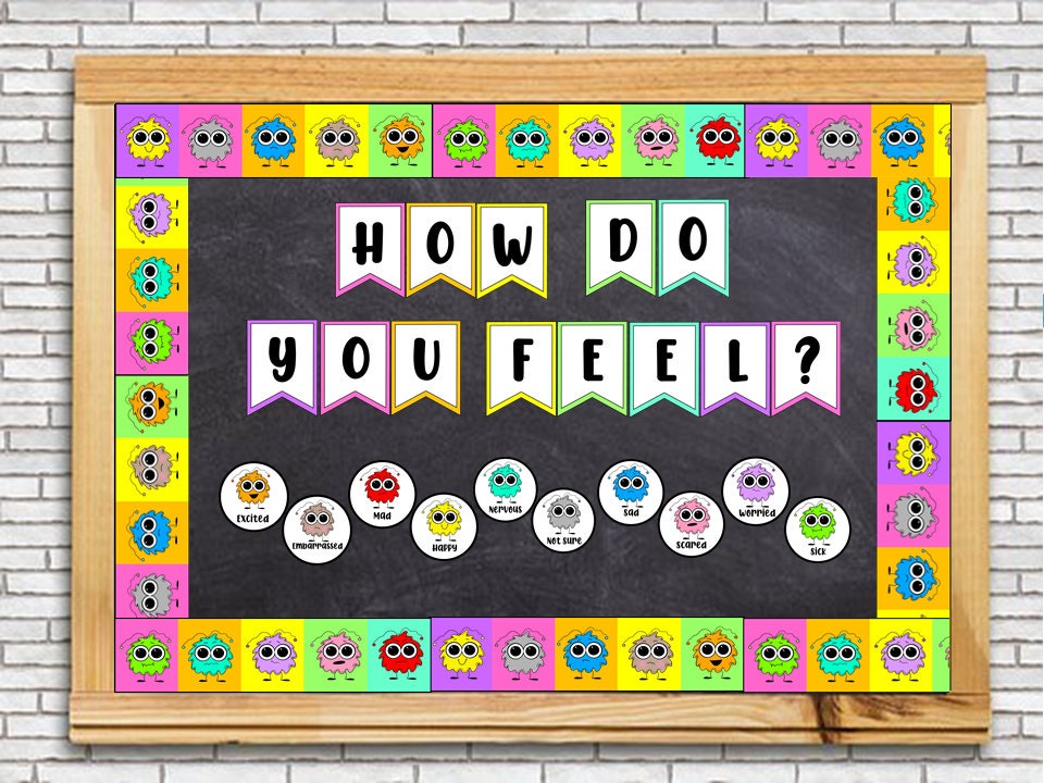 Printable Feelings Bulletin Board Classroom Decor Set Etsy