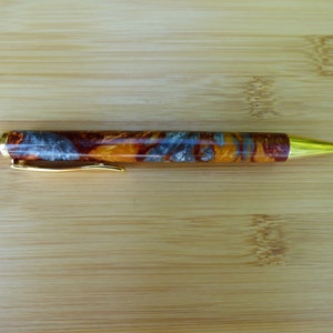 Copper and Gray Marble Click Pen