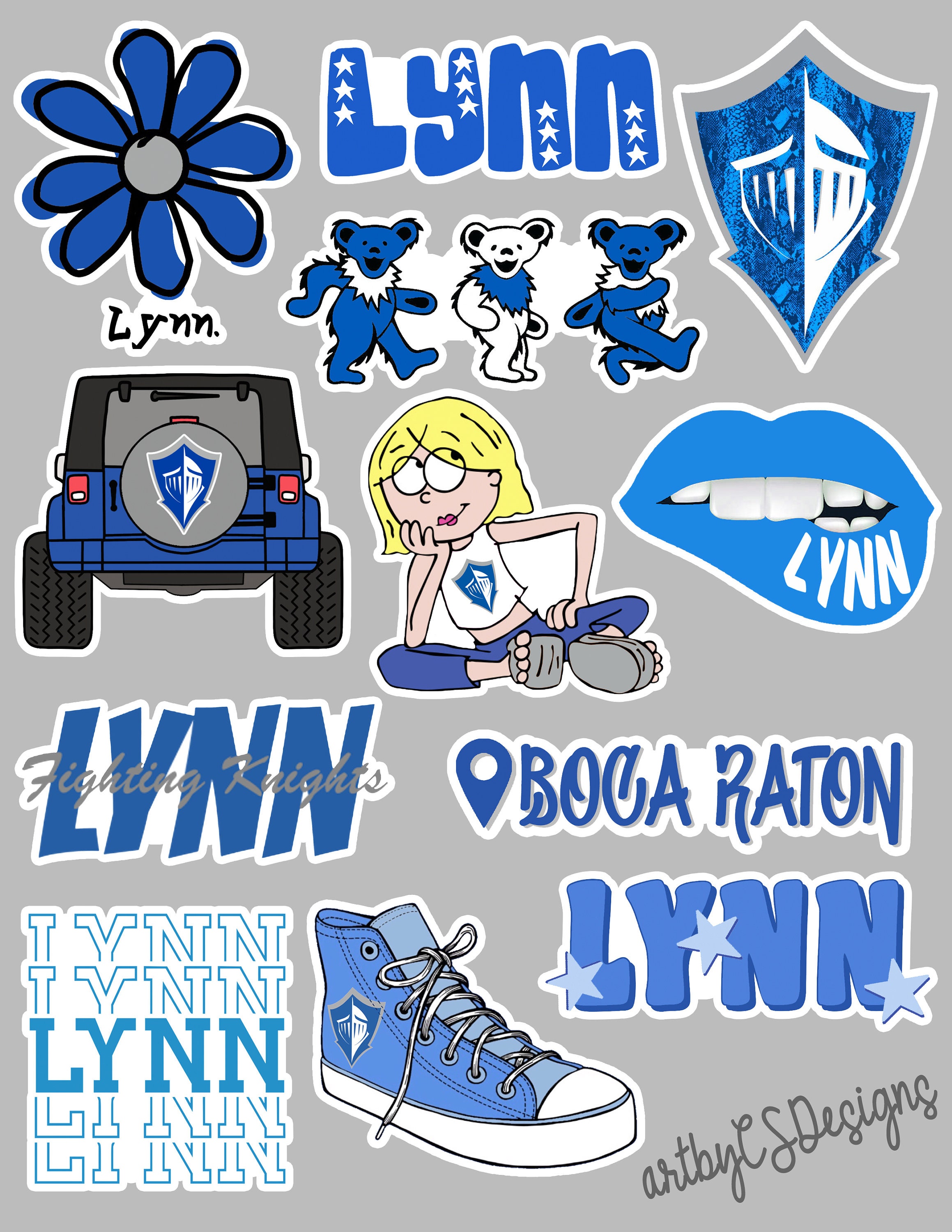 Lynn University Sticker Pack Etsy
