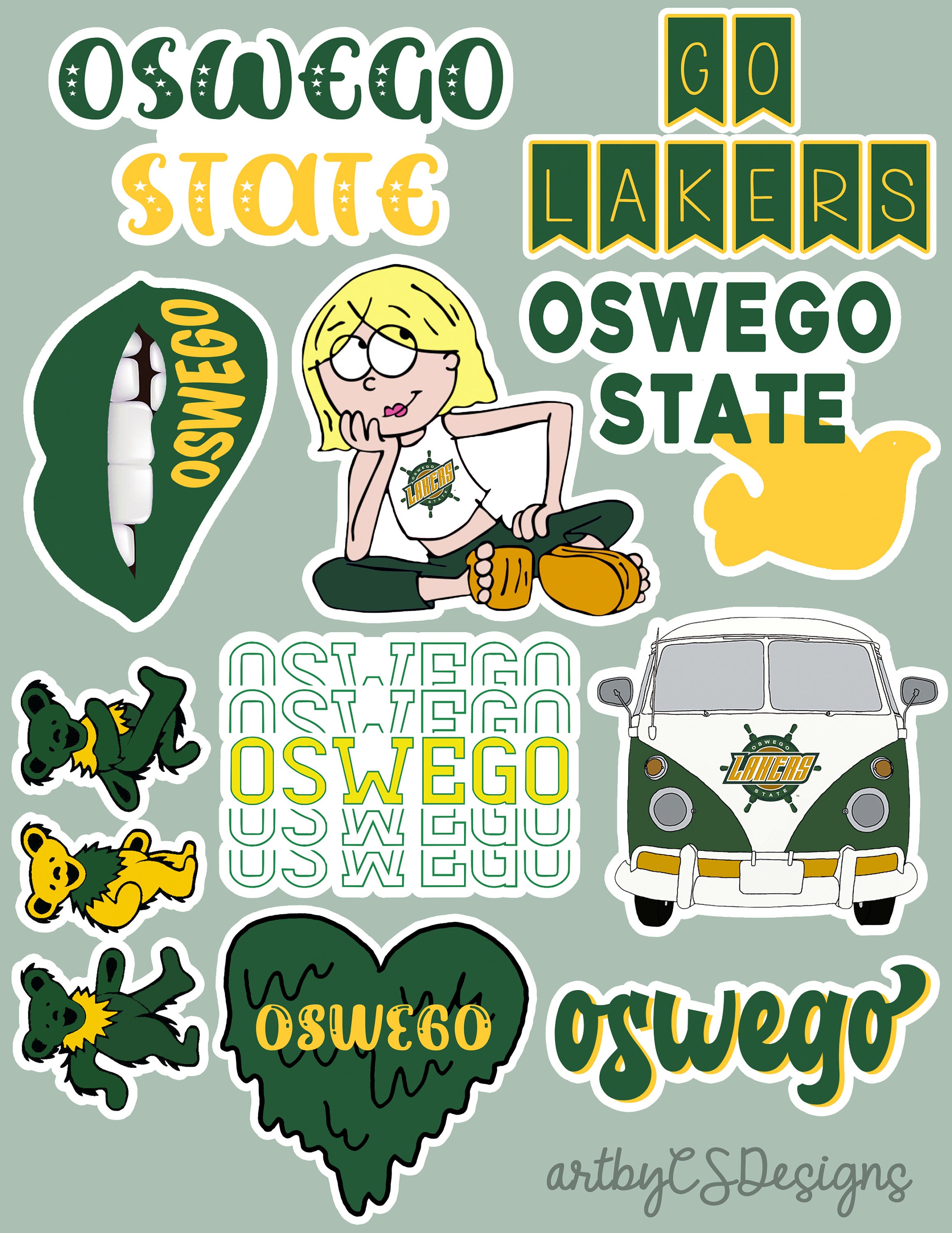Oswego Sticker Pack Etsy