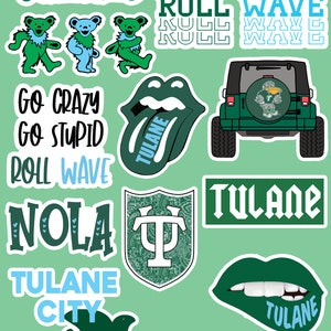 Tulane University Sticker Pack