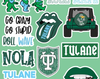 Tulane University Sticker Pack
