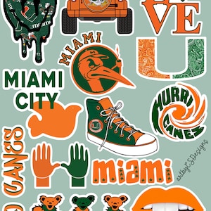 University of Miami Sticker Pack