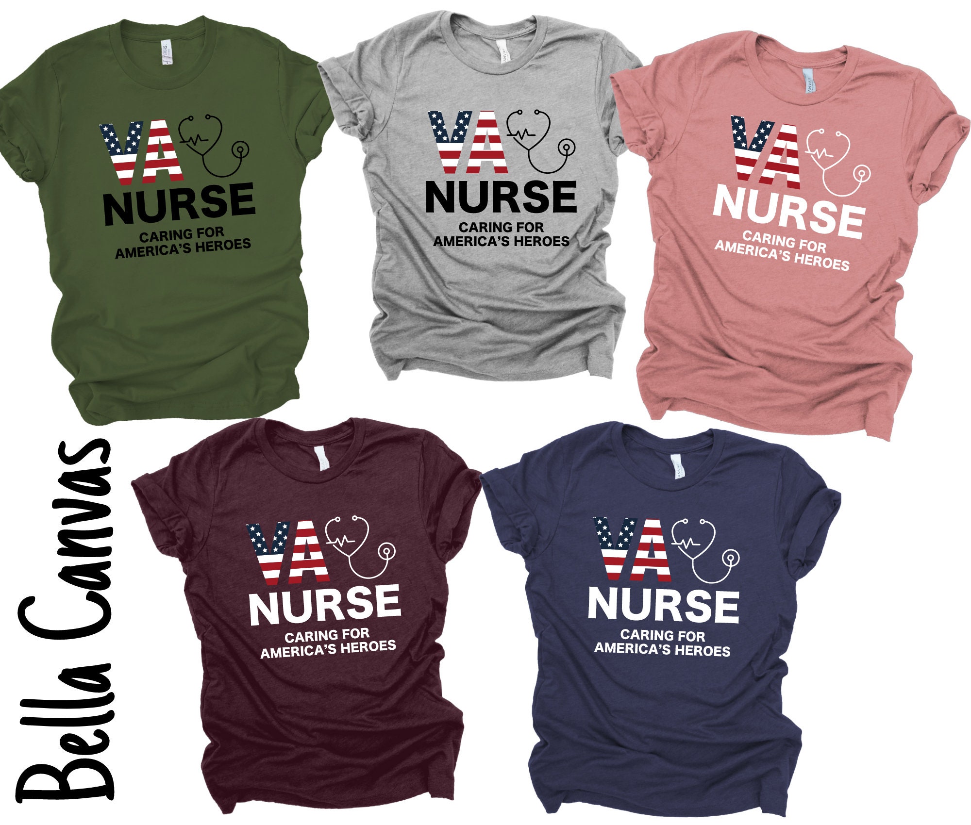 VA Nurse Shirt VA Nurse Veteran Nurse Tshirt Military | Etsy