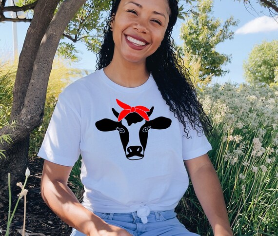 Cow Shirt Cow With Bow Tee Country 