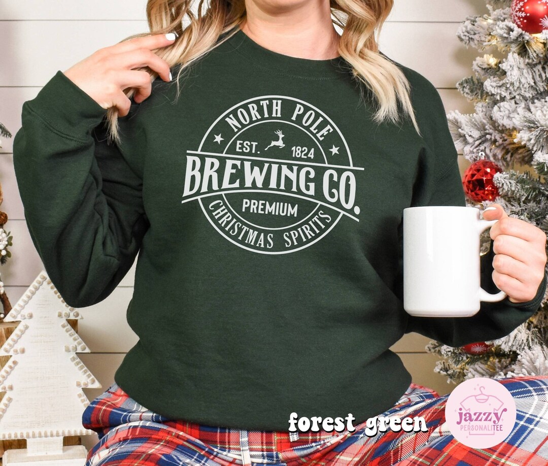 North Pole Brewing Co Sweatshirt Christmas Sweatshirt Etsy