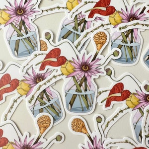 Flower Arrangement Waterproof Vinyl Sticker
