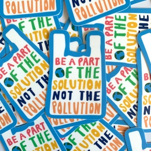Blue Climate Change Waterproof Vinyl Sticker