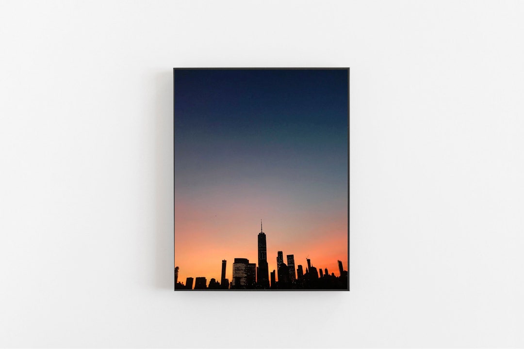 New York City Skyline Sunset Photography Print (vertical) - Etsy