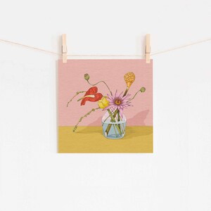 Flower Arrangement Illustration Print