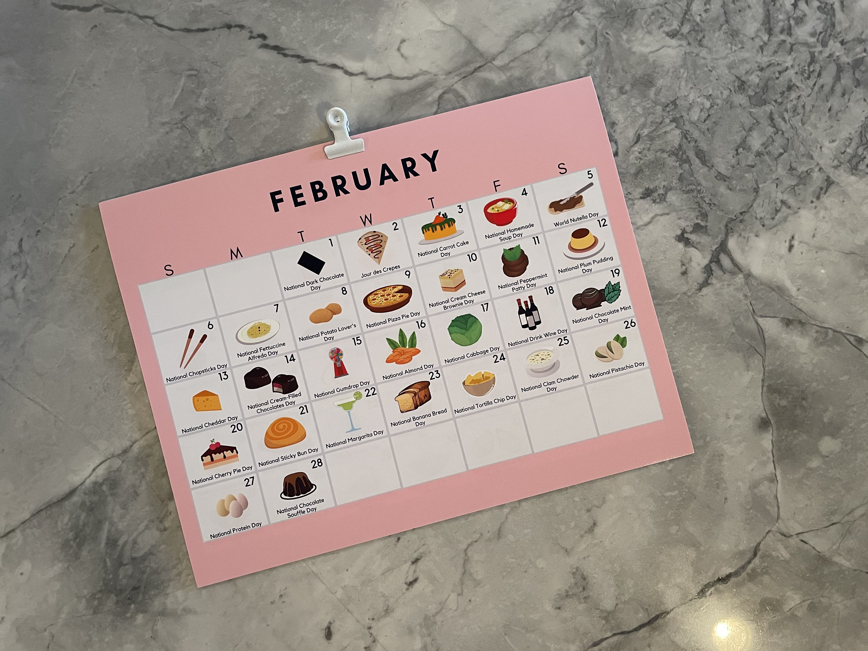 2024 Foodie Calendar Digital Download High-quality Printable Calendar ...