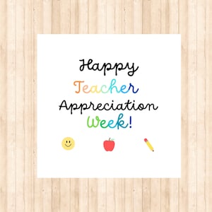 Teacher Appreciation Gift Tag: Colorful Thank You Design (Digital Download, PDF)