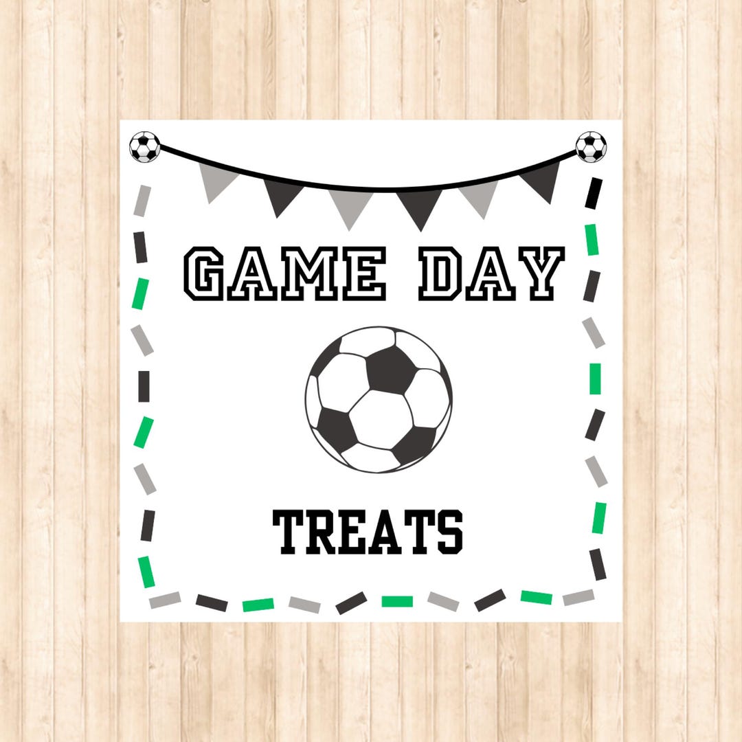Soccer Game Day Treat Tag | Soccer Treat Tag | Digital Game Day Treat ...