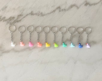 Mini Duck Keychain | Duck Keychain | Duck Charm | Mini Keychain | Y2K Keychain | Color Duck Charm | Pastel Duck Keychain | Mini Duck