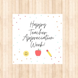 Teacher Appreciation Gift Tag: Polka Dot Apple Design (Digital Download)