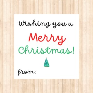 Frohe Weihnachten Geschenkanhänger | Merry Christmas Geschenkanhänger | Digitaler Weihnachtsgeschenkanhänger | Frohe Weihnachten Anhänger | Weihnachten Tag