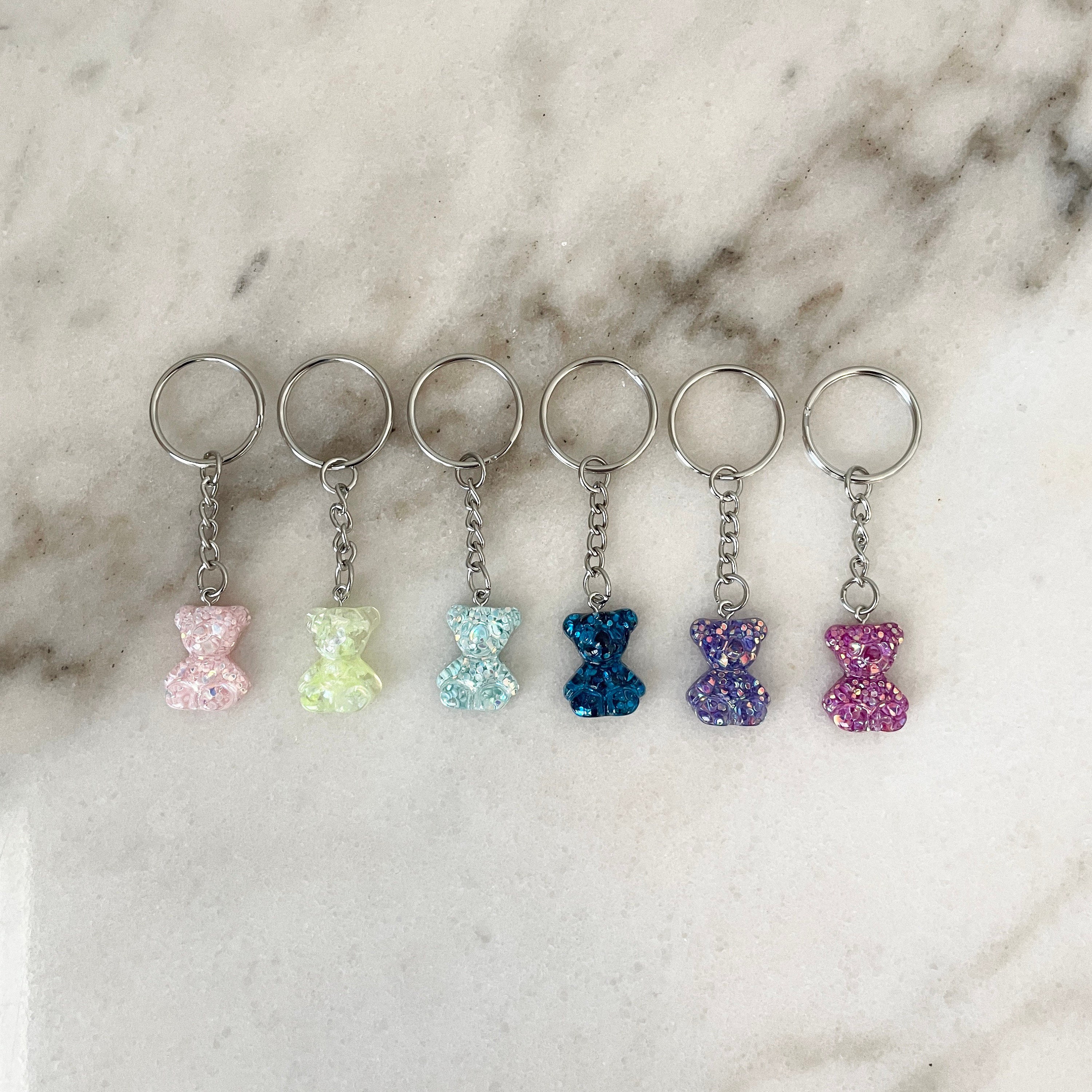 Bougie Bear charm Keyring - 3 designs – GLO Cases