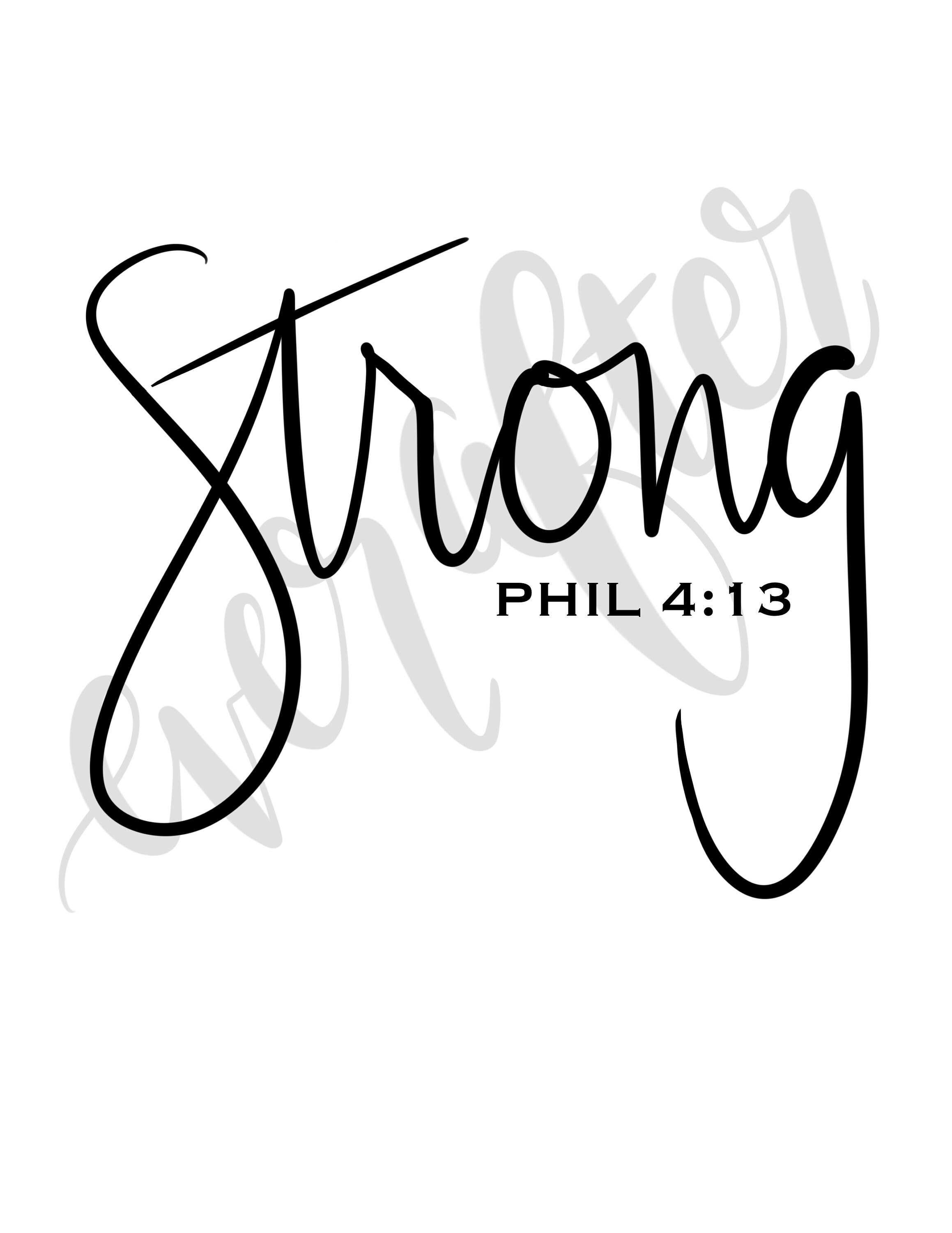 Archivo descargable Strong / Phil. 4:13 / SVG PNG - Etsy España