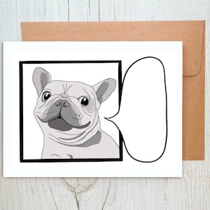 Frenchie | Wpisz własny podpis | Natychmiastowe pobranie | Kartka z pozdrowieniami | JPEG PNG | Sublimacja